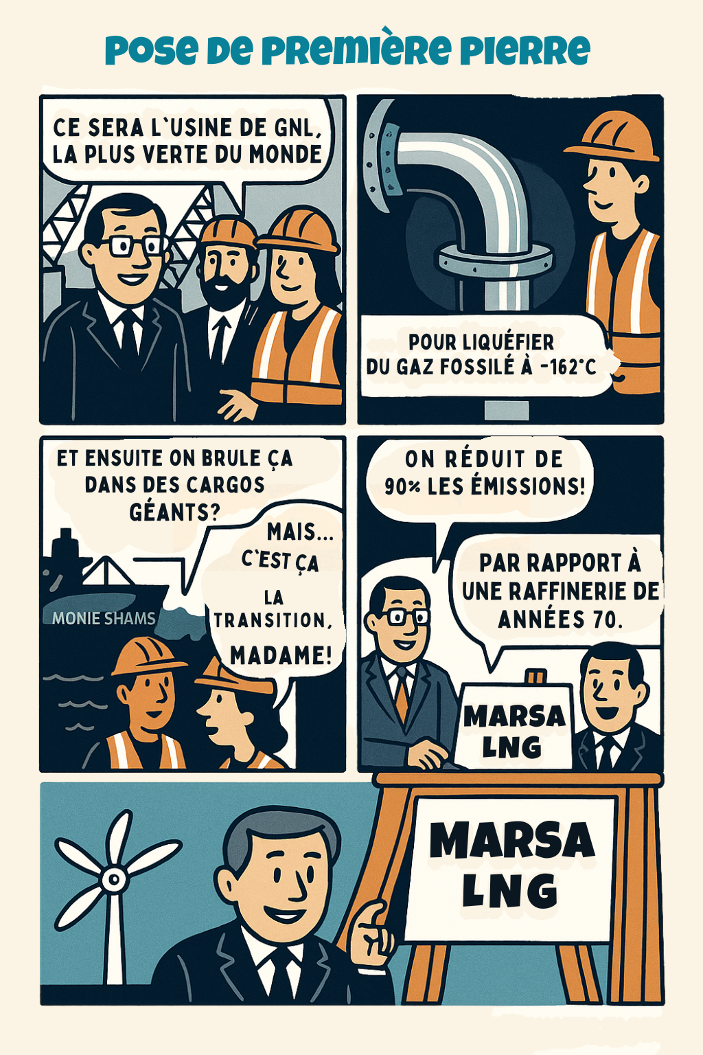 Pose de première pierre, version TotalEnergies